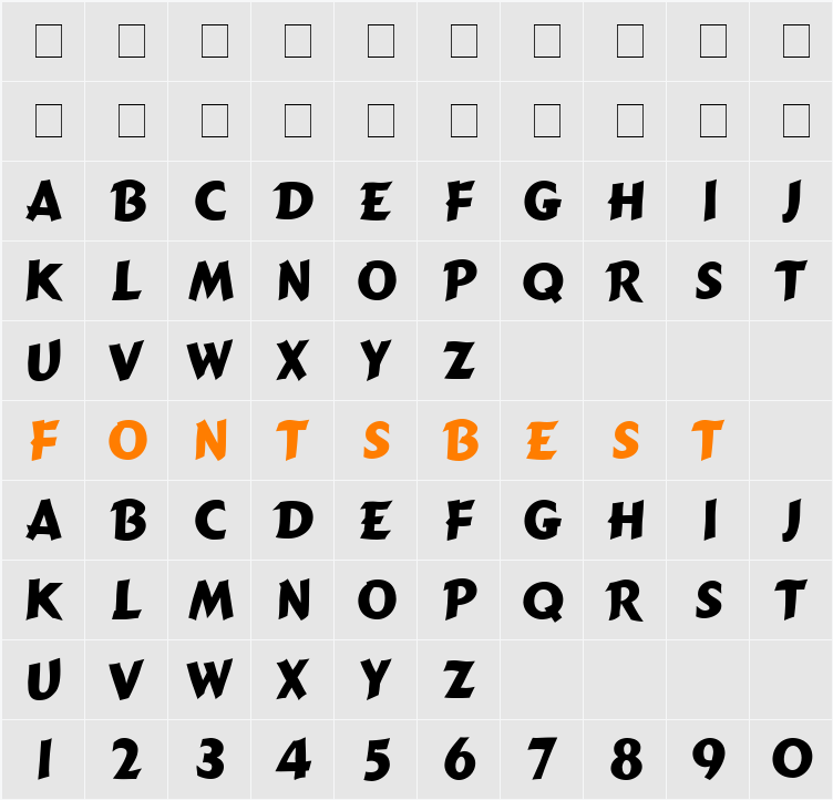 697-CAI978 Character Map