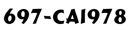 697-CAI978 Font Image