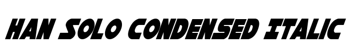 Han Solo Condensed Italic Font Image