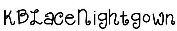KBLaceNightgown Font Image