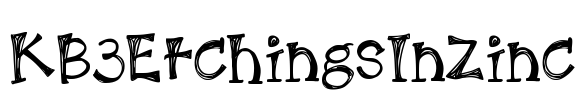 KB3EtchingsInZinc Font Image