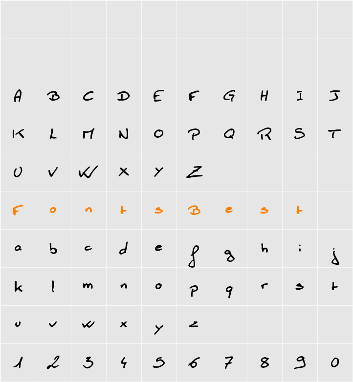 Boluge Character Map