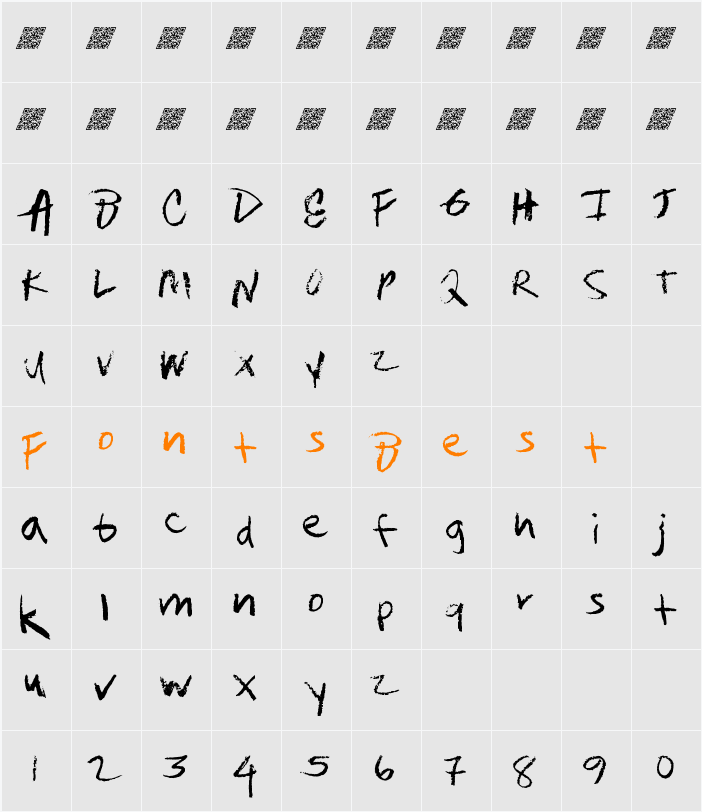 QuitWork Character Map