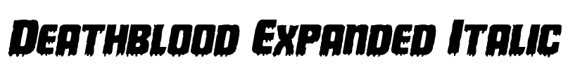 Deathblood Expanded Italic Font Image