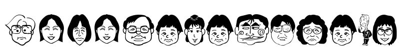 SakabePeople05 Font Image