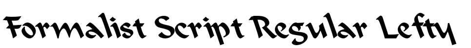 Formalist Script Regular Lefty  Font Image