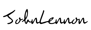JohnLennon Font Image