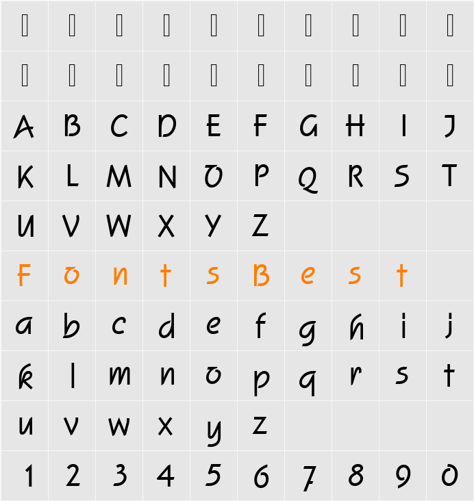 533-CAI978 Character Map