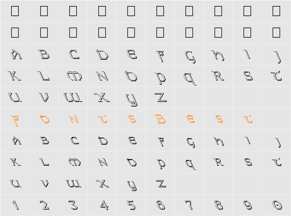 FZ JAZZY 31 3D LEFTY Character Map