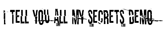 I tell you all my secrets Demo Font Image