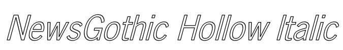NewsGothic Hollow Italic