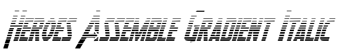Heroes Assemble Gradient Italic Font Image