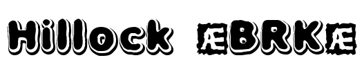Hillock (BRK) Font Image