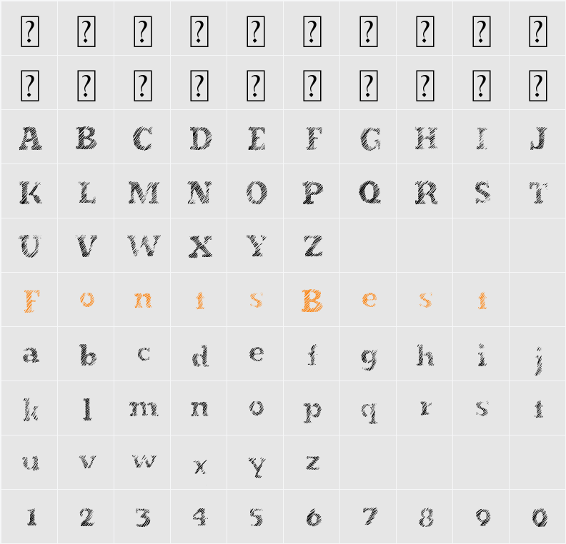 Evanescente Character Map