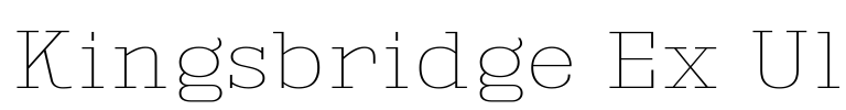 Kingsbridge Ex Ul Font Image