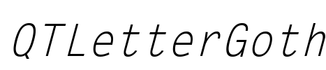 QTLetterGoth Font Image