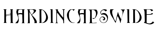 HardinCapsWide Font Image