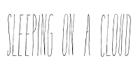 Sleeping on a Cloud Font Image