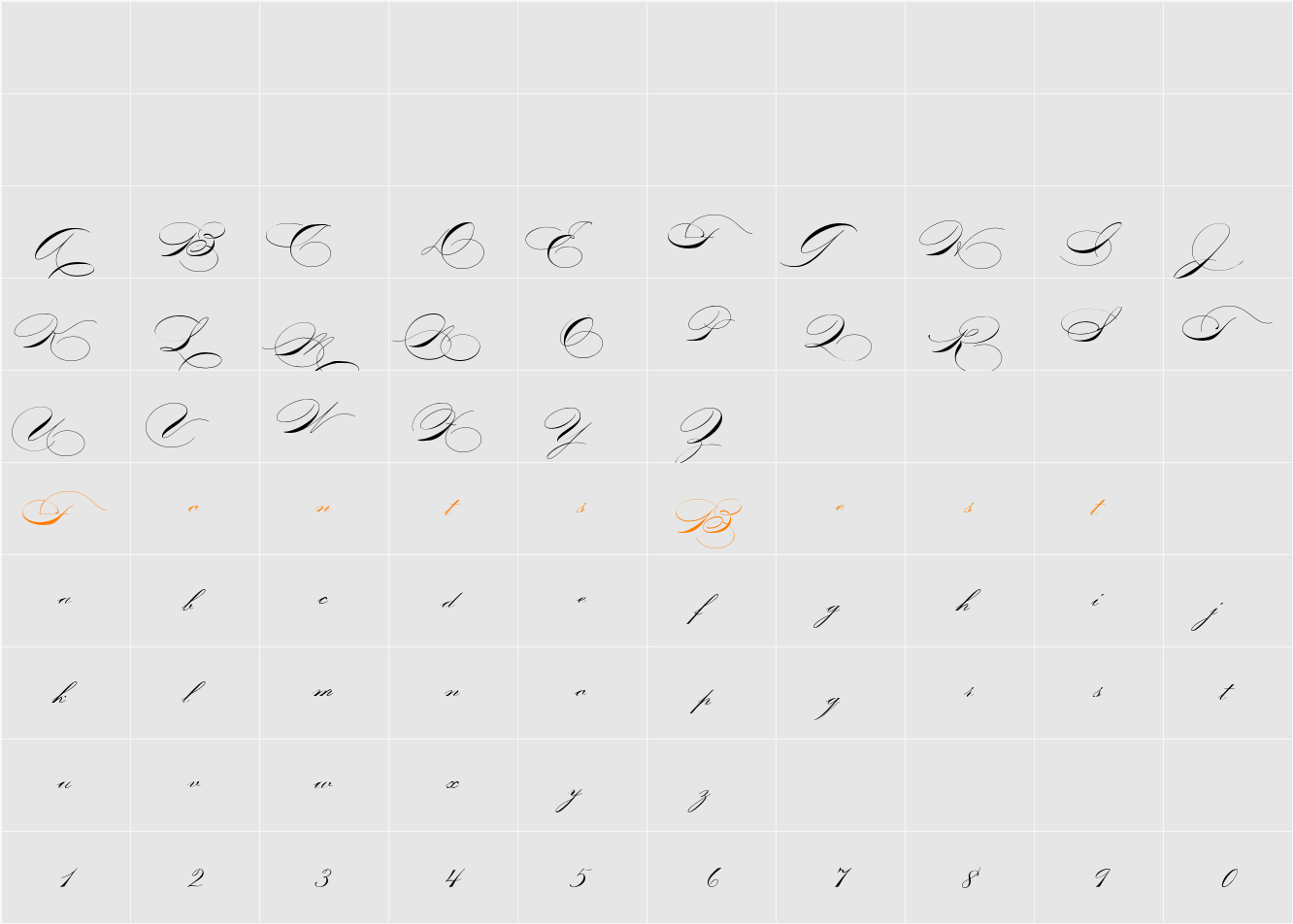 P22ZanerFour Character Map