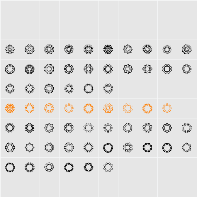LaMorte10 Character Map