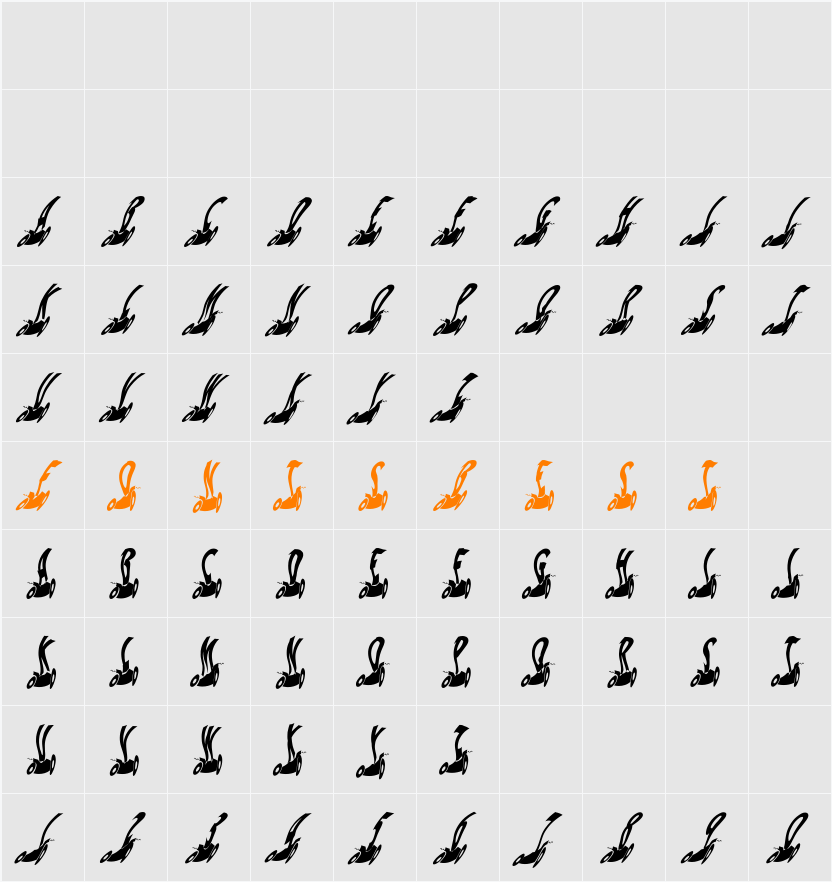 HabSpassHaveFun Character Map