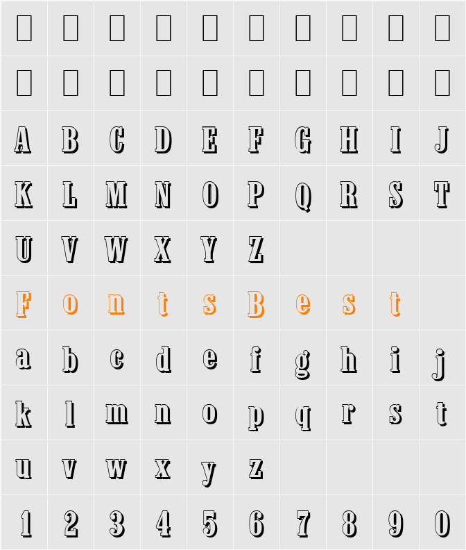 RobertBeckerShadow Character Map
