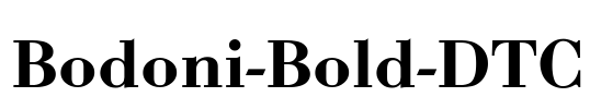 Bodoni-Bold-DTC Font Image