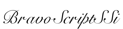 BravoScriptSSi Font Image