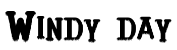 Windy day Font Image
