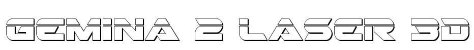Gemina 2 Laser 3D Font Image