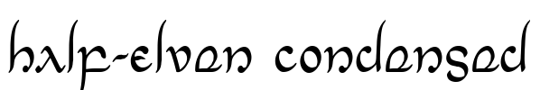 Half-Elven Condensed Font Image