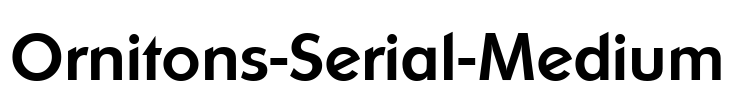 Ornitons-Serial-Medium Font Image