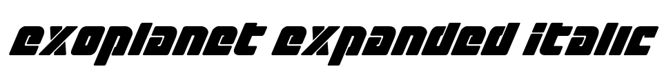 Exoplanet Expanded Italic Font Image