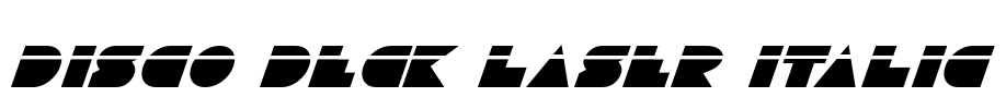 Disco Deck Laser Italic Font Image