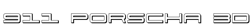 911 Porscha 3D Font Image
