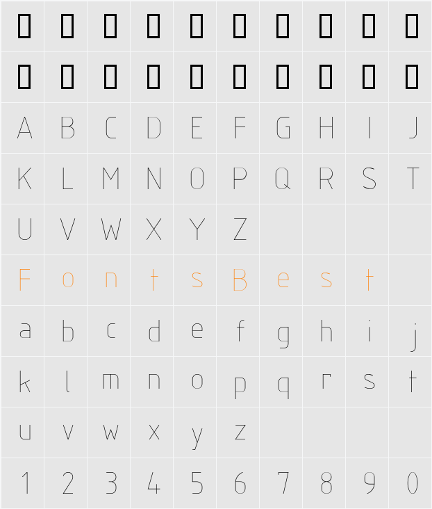 ISOCP Character Map