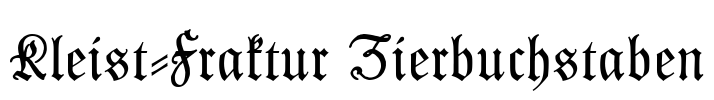 Kleist-Fraktur Zierbuchstaben Font Image