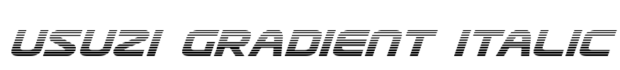 Usuzi Gradient Italic Font Image