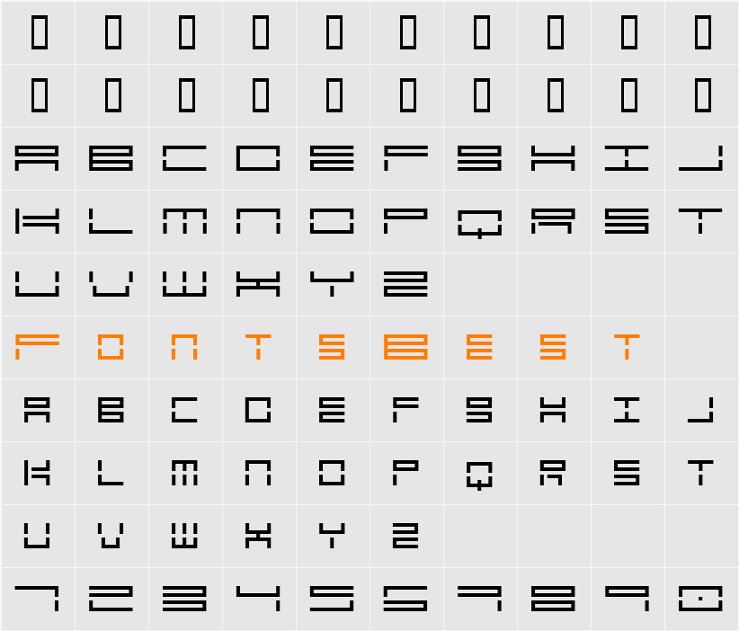 Pile Character Map