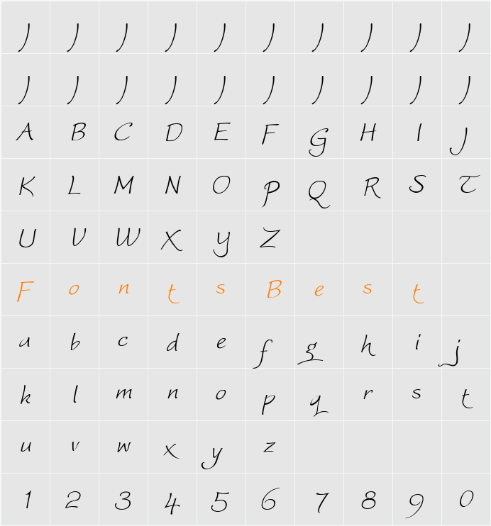 WorstveldSlingExtra2Oblique Character Map