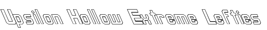 Upsilon Hollow Extreme Lefties Font Image