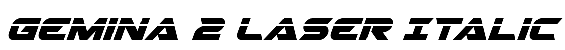Gemina 2 Laser Italic Font Image
