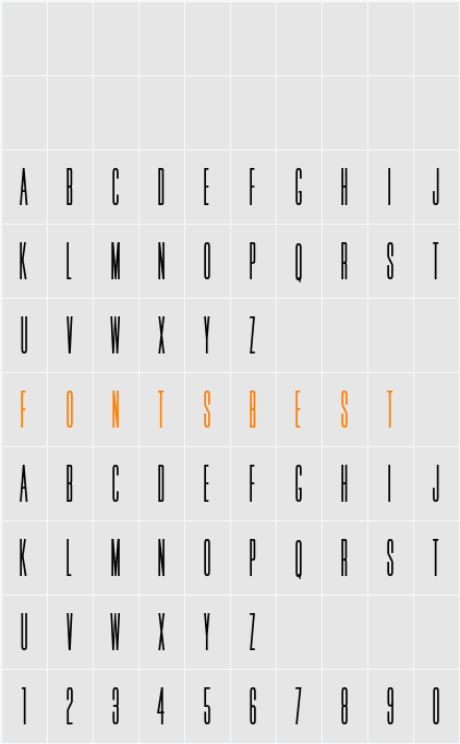 HFF Jammed Pack Character Map