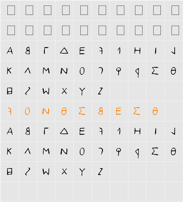 efontlution_part2 Character Map