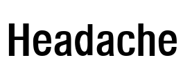Headache Font Image