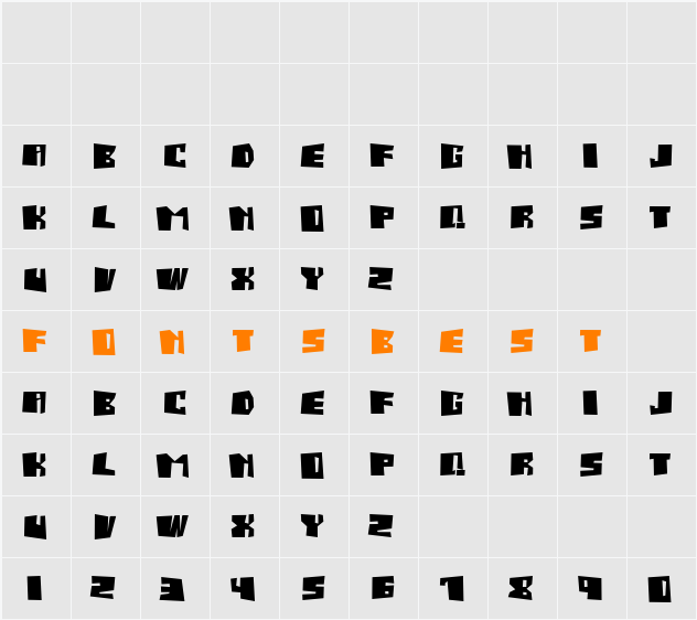 Salmiak Screwed Character Map