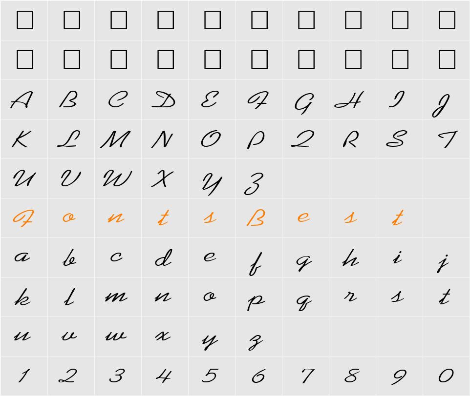 KoffeeWide Character Map