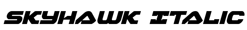 Skyhawk Italic Font Image