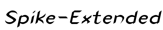 Spike-Extended Font Image