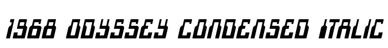 1968 Odyssey Condensed Italic Font Image